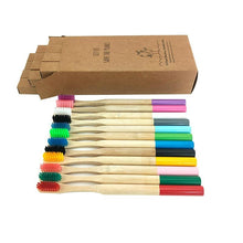Load image into Gallery viewer, 12 Pcs Natural Eco-Friendly Bamboo Handle Medium Bristle Toothbrushes freeshipping - Tyche Ace
