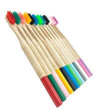 Load image into Gallery viewer, 12 Pcs Natural Eco-Friendly Bamboo Handle Medium Bristle Toothbrushes freeshipping - Tyche Ace
