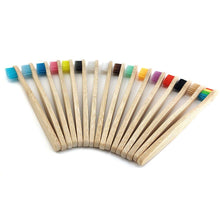 Load image into Gallery viewer, 12Pcs Pack Rainbow Natural Soft Hair  Bamboo Toothbrushes freeshipping - Tyche Ace
