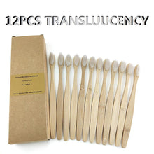 Load image into Gallery viewer, 12Pcs Pack Rainbow Natural Soft Hair  Bamboo Toothbrushes freeshipping - Tyche Ace
