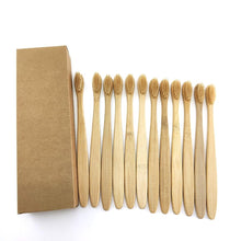 Load image into Gallery viewer, 12Pcs/Pack Eco Friendly Natural Bamboo Charcoal Soft Hair Tooth  Brushes freeshipping - Tyche Ace
