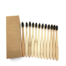 Load image into Gallery viewer, 12Pcs/Pack Eco Friendly Natural Bamboo Charcoal Soft Hair Tooth  Brushes freeshipping - Tyche Ace
