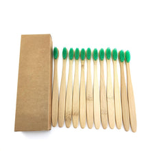 Load image into Gallery viewer, 12Pcs/Pack Eco Friendly Natural Bamboo Charcoal Soft Hair Tooth  Brushes freeshipping - Tyche Ace
