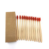 12Pcs/Pack Eco Friendly Natural Bamboo Charcoal Soft Hair Tooth  Brushes freeshipping - Tyche Ace