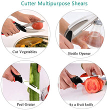 Load image into Gallery viewer, 2 in1 Stainless Steel Smart Chef Kitchen Scissors Knife &amp; Board freeshipping - Tyche Ace
