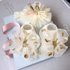 2 Pcs Set Baby Girl Lovely Flower Bowknot Crown Lace Headwrap + Lace Cute Kids Shoes freeshipping - Tyche Ace