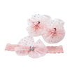 2 Pcs Set Baby Girl Lovely Flower Bowknot Crown Lace Headwrap + Lace Cute Kids Shoes freeshipping - Tyche Ace