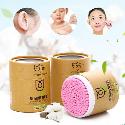 200pcs/Box Bamboo Wood Soft Cotton Cleaning Buds freeshipping - Tyche Ace