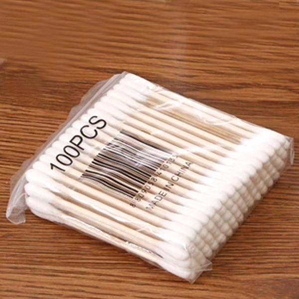 200pcs/Box Bamboo Wood Soft Cotton Cleaning Buds freeshipping - Tyche Ace