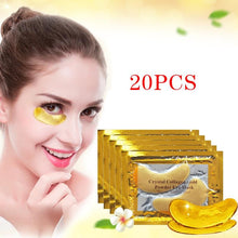 Load image into Gallery viewer, 20Pcs Crystal Collagen Anti-Aging Dark Circles Acne Beauty Gold Eye Mask freeshipping - Tyche Ace
