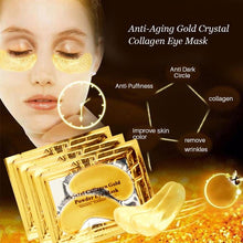 Load image into Gallery viewer, 20Pcs Crystal Collagen Anti-Aging Dark Circles Acne Beauty Gold Eye Mask freeshipping - Tyche Ace
