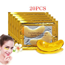 Load image into Gallery viewer, 20Pcs Crystal Collagen Anti-Aging Dark Circles Acne Beauty Gold Eye Mask freeshipping - Tyche Ace
