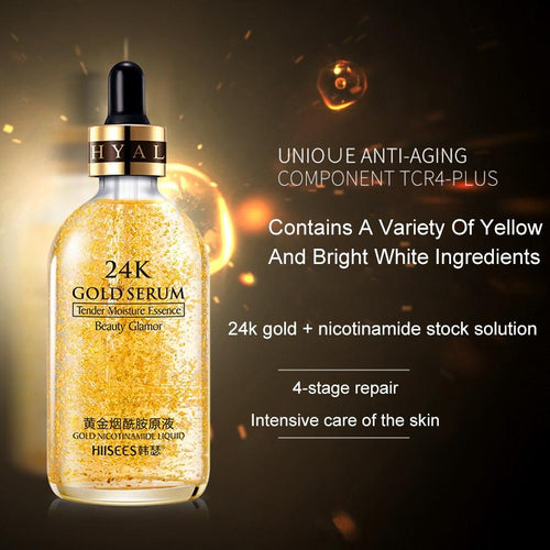 24k Gold Anti Aging Anti Wrinkle Snail Secretion Filtrate +Hyaluronic Acid For Skin freeshipping - Tyche Ace
