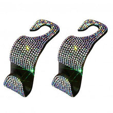 Load image into Gallery viewer, 2Pcs Sparkly Rhinestone Car Seat Backrest Hanger Hooks freeshipping - Tyche Ace
