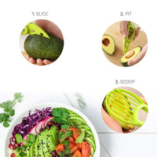 Load image into Gallery viewer, 3-in-1 Avocado Slicer Corer Butter Fruit Peeler Cutter Pulp Separator Plastic Knife freeshipping - Tyche Ace

