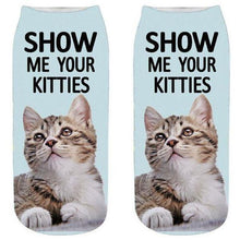 Load image into Gallery viewer, 3D Cat Print Men &amp; Women Ankle Cotton Socks freeshipping - Tyche Ace
