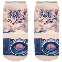 Load image into Gallery viewer, 3D Cat Print Men &amp; Women Ankle Cotton Socks freeshipping - Tyche Ace
