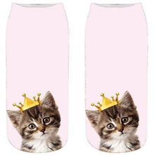 Load image into Gallery viewer, 3D Cat Print Men &amp; Women Ankle Cotton Socks freeshipping - Tyche Ace
