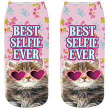 Load image into Gallery viewer, 3D Cat Print Men &amp; Women Ankle Cotton Socks freeshipping - Tyche Ace
