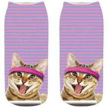 Load image into Gallery viewer, 3D Cat Print Men &amp; Women Ankle Cotton Socks freeshipping - Tyche Ace
