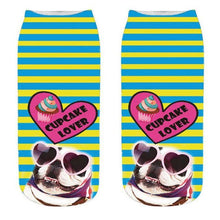 Load image into Gallery viewer, 3D Cat Print Men &amp; Women Ankle Cotton Socks freeshipping - Tyche Ace
