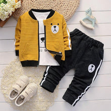 Load image into Gallery viewer, 3Pcs Baby Unisex Cartoon Image Design Jacket + Pants Outfits Clothing Sets freeshipping - Tyche Ace
