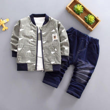Load image into Gallery viewer, 3Pcs Baby Unisex Cartoon Image Design Jacket + Pants Outfits Clothing Sets freeshipping - Tyche Ace
