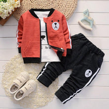 Load image into Gallery viewer, 3Pcs Baby Unisex Cartoon Image Design Jacket + Pants Outfits Clothing Sets freeshipping - Tyche Ace
