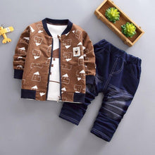Load image into Gallery viewer, 3Pcs Baby Unisex Cartoon Image Design Jacket + Pants Outfits Clothing Sets freeshipping - Tyche Ace
