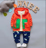 3pcs Unisex Baby Cotton Coats Tops & Pants Casual Sets freeshipping - Tyche Ace