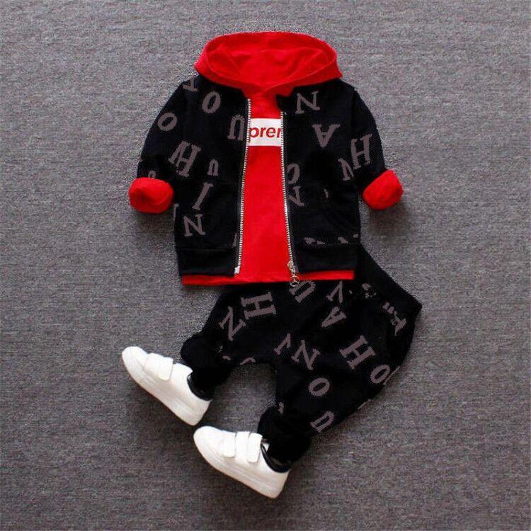 3pcs Unisex Baby Cotton Coats Tops & Pants Casual Sets freeshipping - Tyche Ace