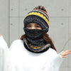 3Pcs Women Thick Warm Fleece Knitted Hat Scarf  Mask Sets freeshipping - Tyche Ace