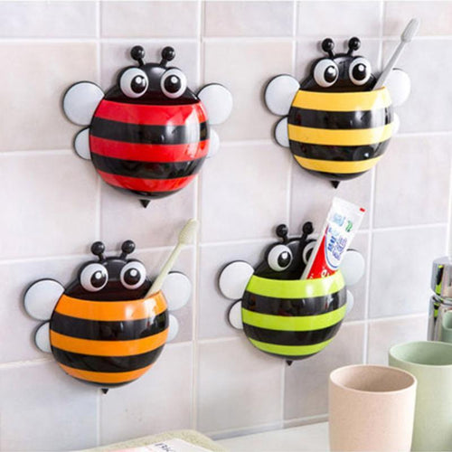 4 Pcs Stripped Ladybug Wall Mounted Toothbrush Holder Children Floating Toys freeshipping - Tyche Ace
