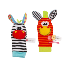 Load image into Gallery viewer, 4 Piece Set Cartoon Foot Wrist Rattle Baby Educational Toys freeshipping - Tyche Ace
