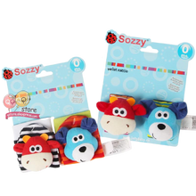 Load image into Gallery viewer, 4 Piece Set Cartoon Foot Wrist Rattle Baby Educational Toys freeshipping - Tyche Ace
