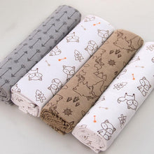 Load image into Gallery viewer, 4Pcs/Pack Baby Super Soft Brushed Cotton Flannel Swaddle Wrap Blankets freeshipping - Tyche Ace
