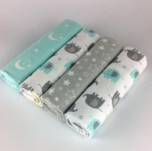 Load image into Gallery viewer, 4Pcs/Pack Baby Super Soft Brushed Cotton Flannel Swaddle Wrap Blankets freeshipping - Tyche Ace
