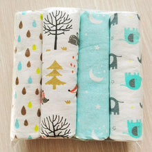 Load image into Gallery viewer, 4Pcs/Pack Baby Super Soft Brushed Cotton Flannel Swaddle Wrap Blankets freeshipping - Tyche Ace

