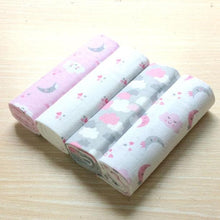 Load image into Gallery viewer, 4Pcs/Pack Baby Super Soft Brushed Cotton Flannel Swaddle Wrap Blankets freeshipping - Tyche Ace
