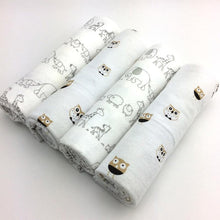 Load image into Gallery viewer, 4Pcs/Pack Baby Super Soft Brushed Cotton Flannel Swaddle Wrap Blankets freeshipping - Tyche Ace
