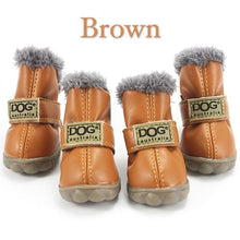 Load image into Gallery viewer, 4Pcs/Set Pet Dog Non Slip Snow Warm  Waterproof Fur Cotton Boots freeshipping - Tyche Ace
