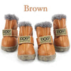 4Pcs/Set Pet Dog Non Slip Snow Warm  Waterproof Fur Cotton Boots freeshipping - Tyche Ace