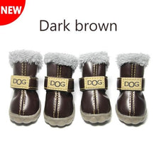 Load image into Gallery viewer, 4Pcs/Set Pet Dog Non Slip Snow Warm  Waterproof Fur Cotton Boots freeshipping - Tyche Ace
