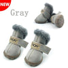 4Pcs/Set Pet Dog Non Slip Snow Warm  Waterproof Fur Cotton Boots freeshipping - Tyche Ace