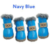 4Pcs/Set Pet Dog Non Slip Snow Warm  Waterproof Fur Cotton Boots freeshipping - Tyche Ace