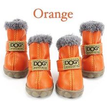 Load image into Gallery viewer, 4Pcs/Set Pet Dog Non Slip Snow Warm  Waterproof Fur Cotton Boots freeshipping - Tyche Ace

