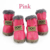 4Pcs/Set Pet Dog Non Slip Snow Warm  Waterproof Fur Cotton Boots freeshipping - Tyche Ace