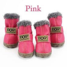 Load image into Gallery viewer, 4Pcs/Set Pet Dog Non Slip Snow Warm  Waterproof Fur Cotton Boots freeshipping - Tyche Ace
