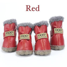 Load image into Gallery viewer, 4Pcs/Set Pet Dog Non Slip Snow Warm  Waterproof Fur Cotton Boots freeshipping - Tyche Ace
