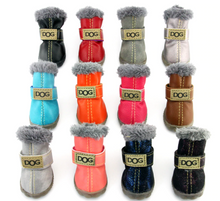 Load image into Gallery viewer, 4Pcs/Set Pet Dog Non Slip Snow Warm  Waterproof Fur Cotton Boots freeshipping - Tyche Ace

